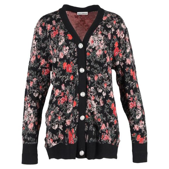 Pre Loved Paco Rabanne Vintage Floral Print Cardigan Women multicolor